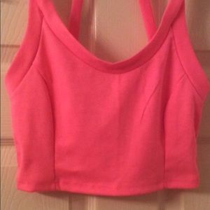 “NWOT” Lush Hot Pink Crop Top